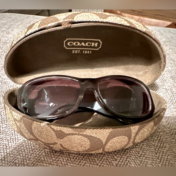 Coach Parker Grey Horn Black Sunglasses main image 6